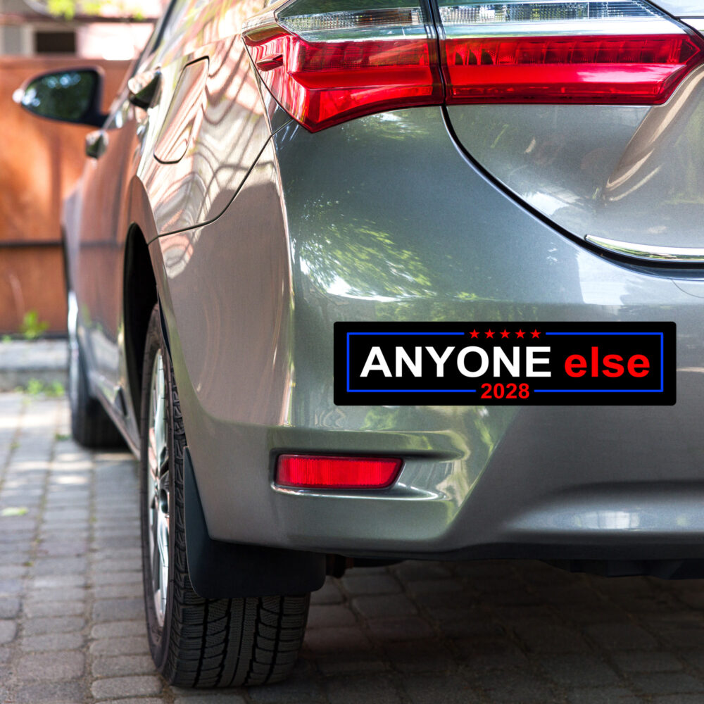 Campaign 2028 black bumper sticker