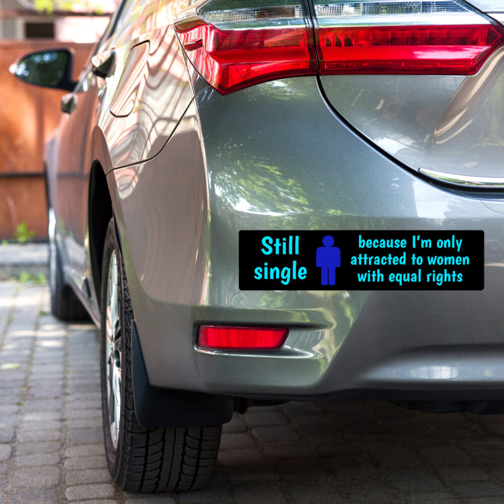 Die Alone black bumper sticker