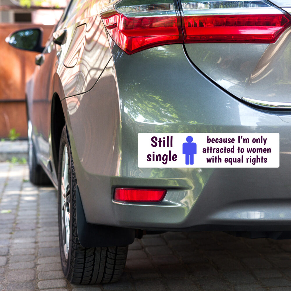 Die Alone white bumper sticker
