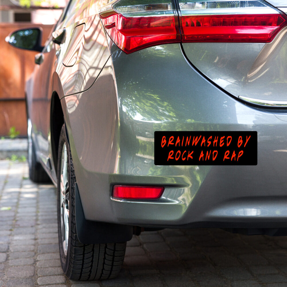 Raised Right black bumper sticker