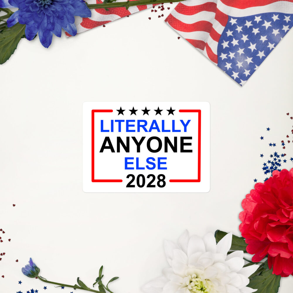 Campaign 2028 white sticker
