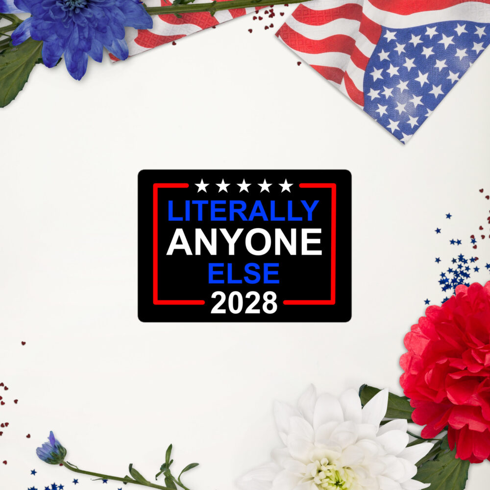 Campaign 2028 black sticker